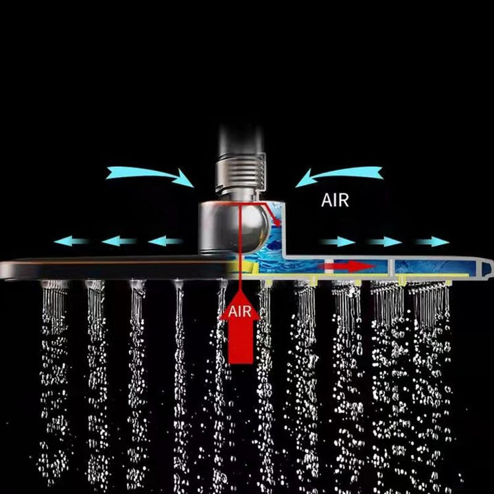 Lisslune | Modern adjustable swivel shower head metal shower fixture on the wall