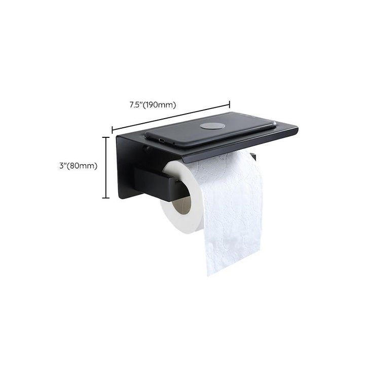 Lisslune | Modern Bathroom Hardware Set Bath Shelf Towel Bar Black Bath Hardware Set