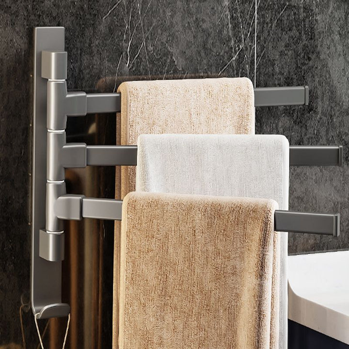 Lisslune | Contemporary Gray Bathroom Accessory Set Aluminium Towel Holder
