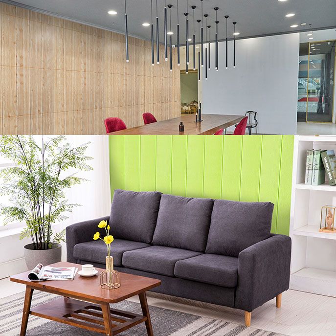 Lisslune | Modern Wall Paneling Peel and Stick Wood Look Design Rectangular Wall Paneling
