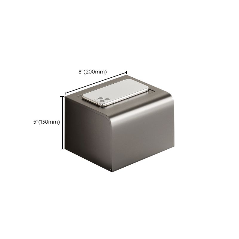 Lisslune | Aluminium modern bathroom accessory set polished grey bathroom shelf/toilet paper holder/robe hooks