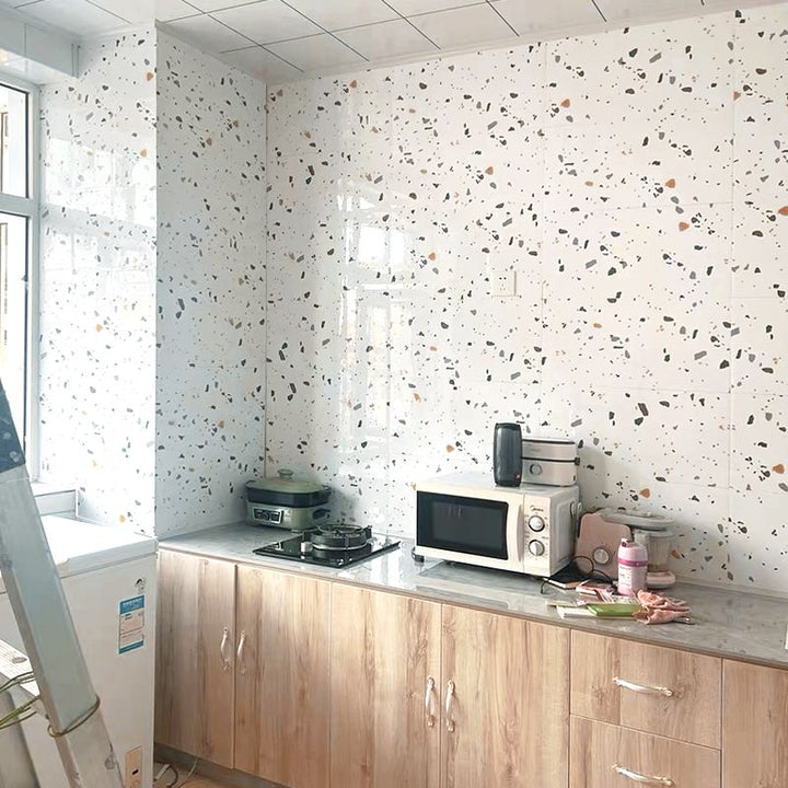 Lisslune | Polygon Peel and Stick Back Wall Tile PVC Smooth Peel and Stick Tile for Kitchen