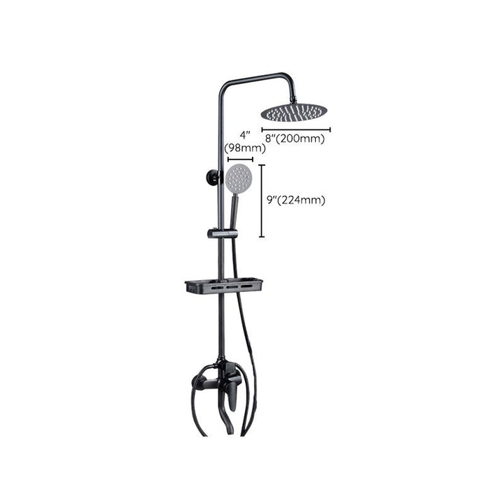 Lisslune | Adjustable Spray Sample Shower Combination Metal Shower Fitting Arm Shower Head with Slip Bar