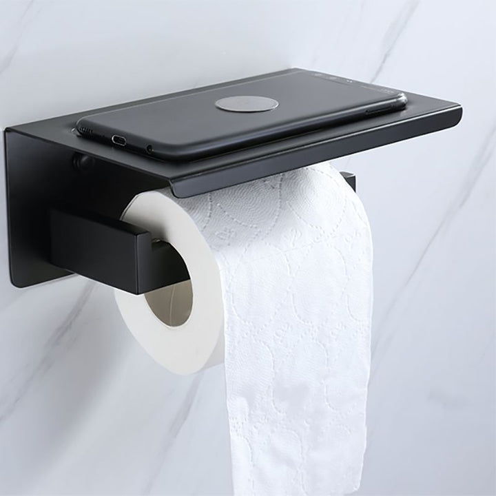 Lisslune | Modern Bathroom Hardware Set Bath Shelf Towel Bar Black Bath Hardware Set