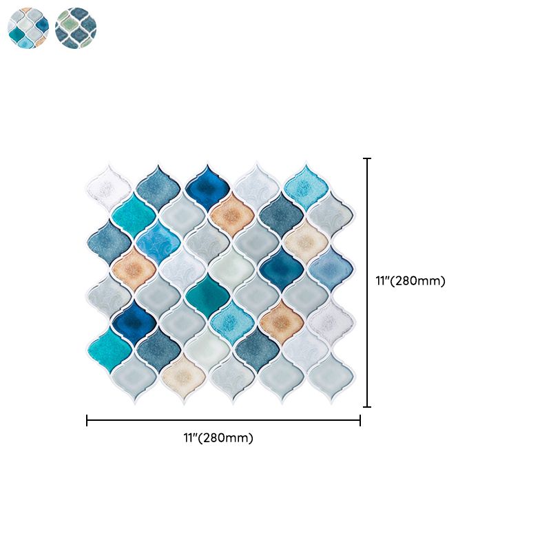 Lisslune | Plastic Peel & Stick Mosaic Tiles Waterproof Mosaic Tiles Wallpaper