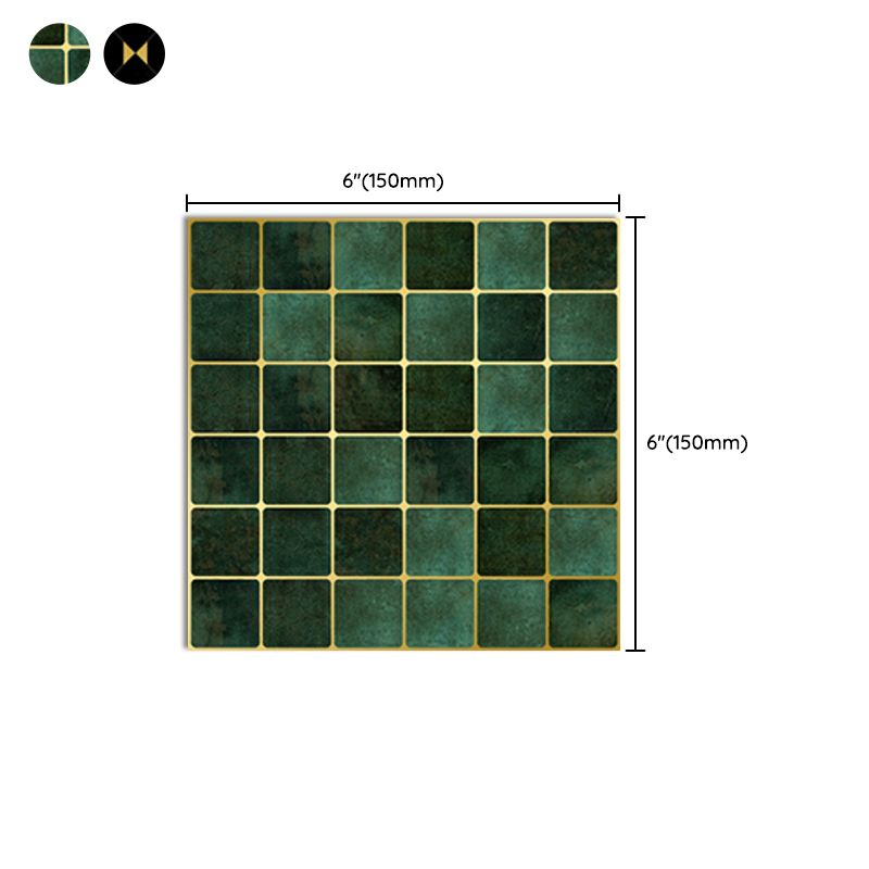 Lisslune | Mosaic Tiles Wallpaper PVC Square Form Peel and Stick Tiles