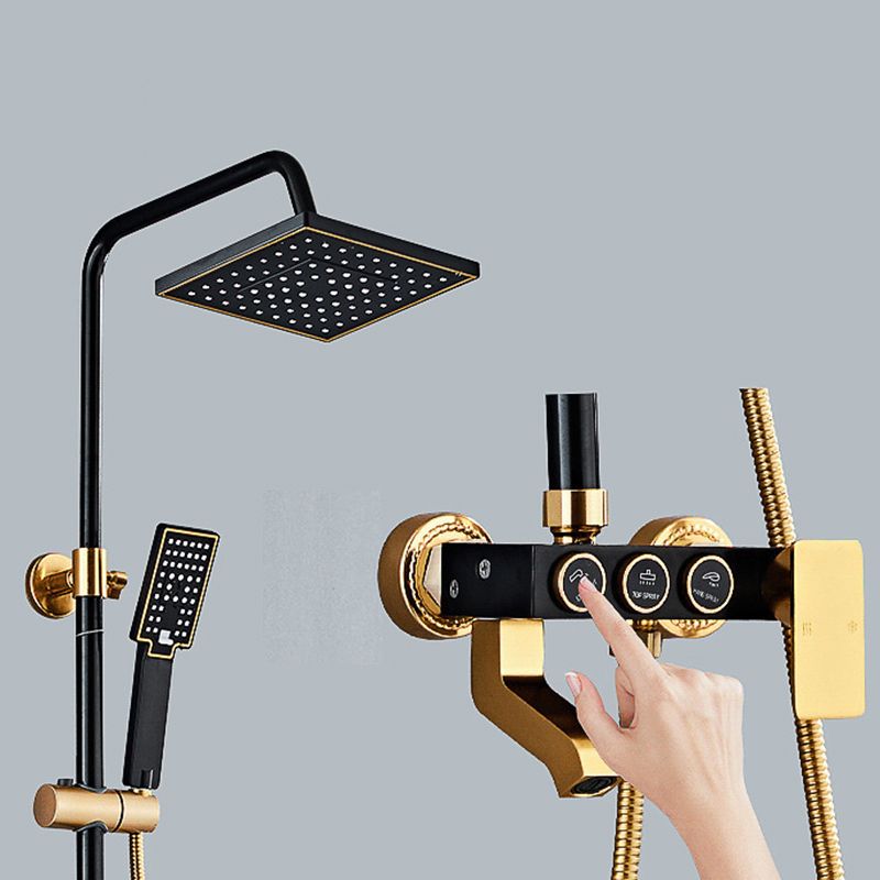 Lisslune | Modern adjustable swivel shower head metal shower fixture on the wall