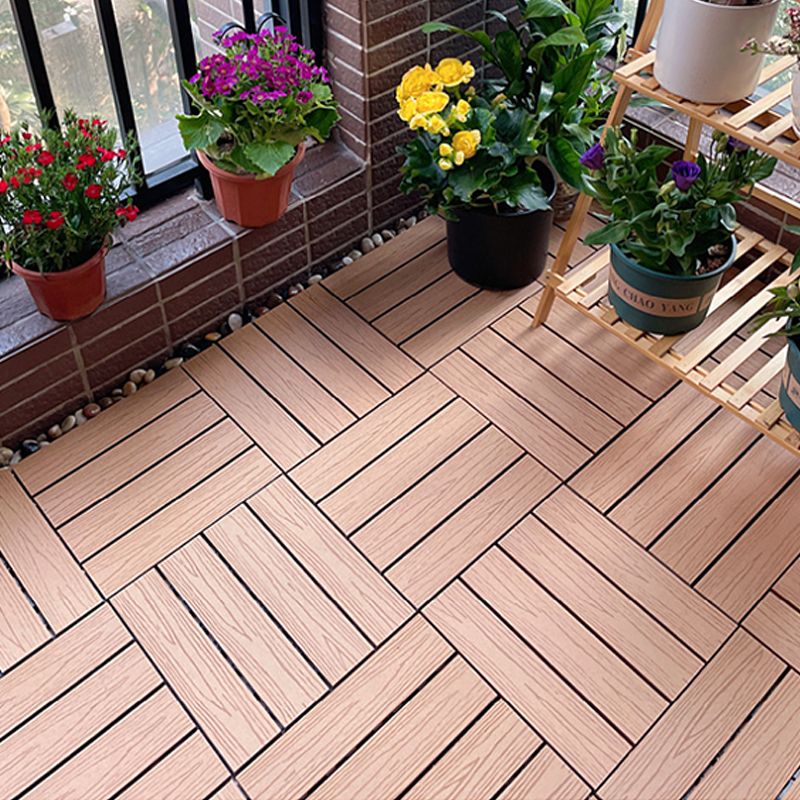 Lisslune | Corrosion-resistant Wood Floor Modern Style Square Outdoor Wood Floor