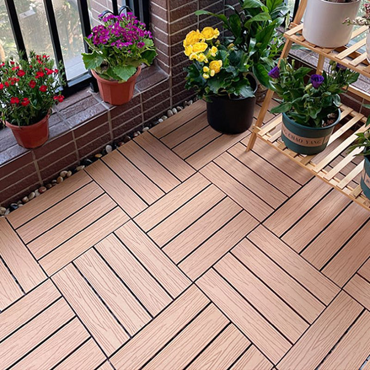 Lisslune | Corrosion-resistant Wood Floor Modern Style Square Outdoor Wood Floor