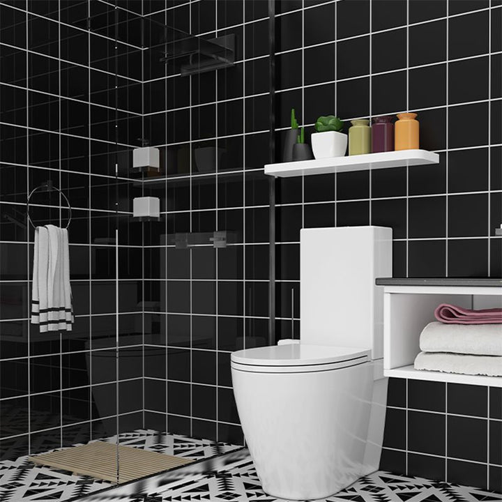 Lisslune | PVC Peel and Stick Tile 12" x 23" Rectangular Grid Waterproof Peel and Stick Tiles 10 Pack