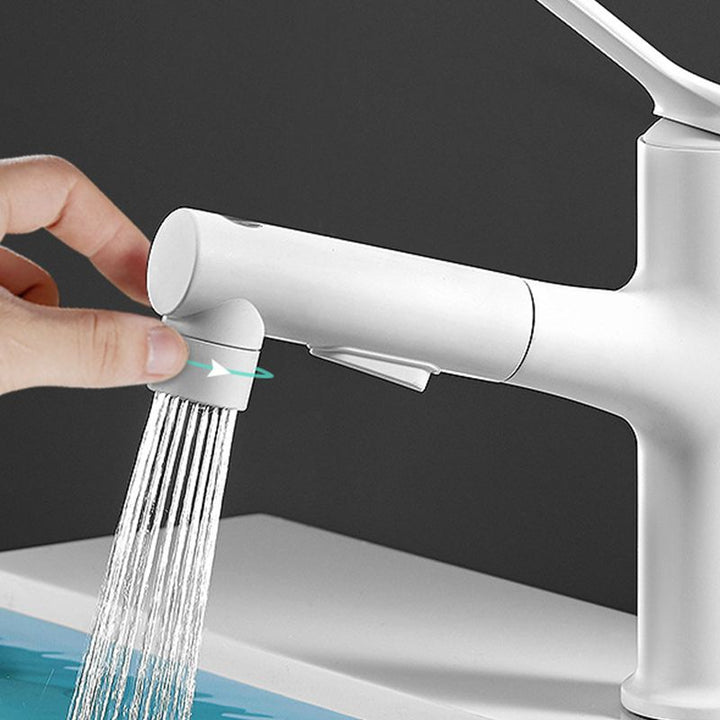 Lisslune | Pull-out washbasin tap single lever bathroom tap 1-hole washbasin tap