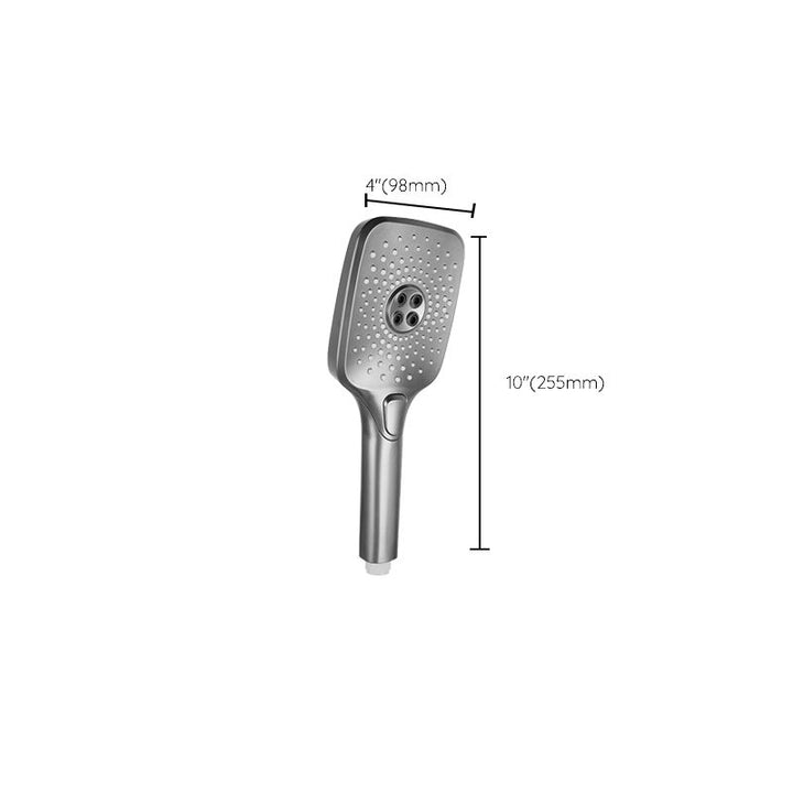Lisslune | Modern Gray Showerhead Combo Standard Spray Pattern Rectangular Large Showerhead