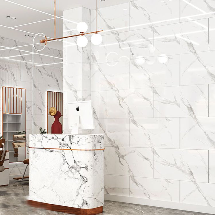 Lisslune | Polygon Field Peel and Stick Back Wall Tile PVC Peel and Stick Tile for the Kitchen