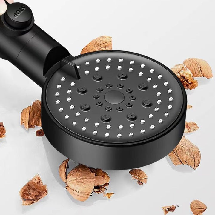 Lisslune | Round Handheld Showerhead Plastic Adjustable Spray Pattern Showerhead for Home