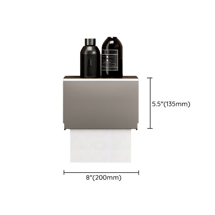 Lisslune | Modern Gray Bathroom Set Paper Holder Bathroom Shelf Bathroom Hardware Set