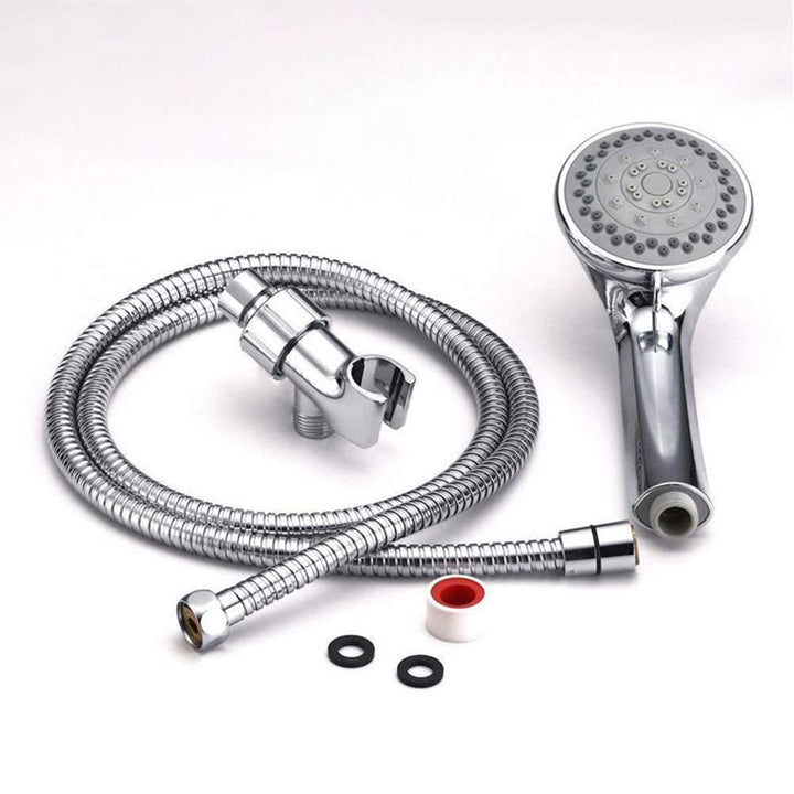 Lisslune | Round Handheld Showerhead in Silver Leak-Resistant Wall-Mounted Showerhead