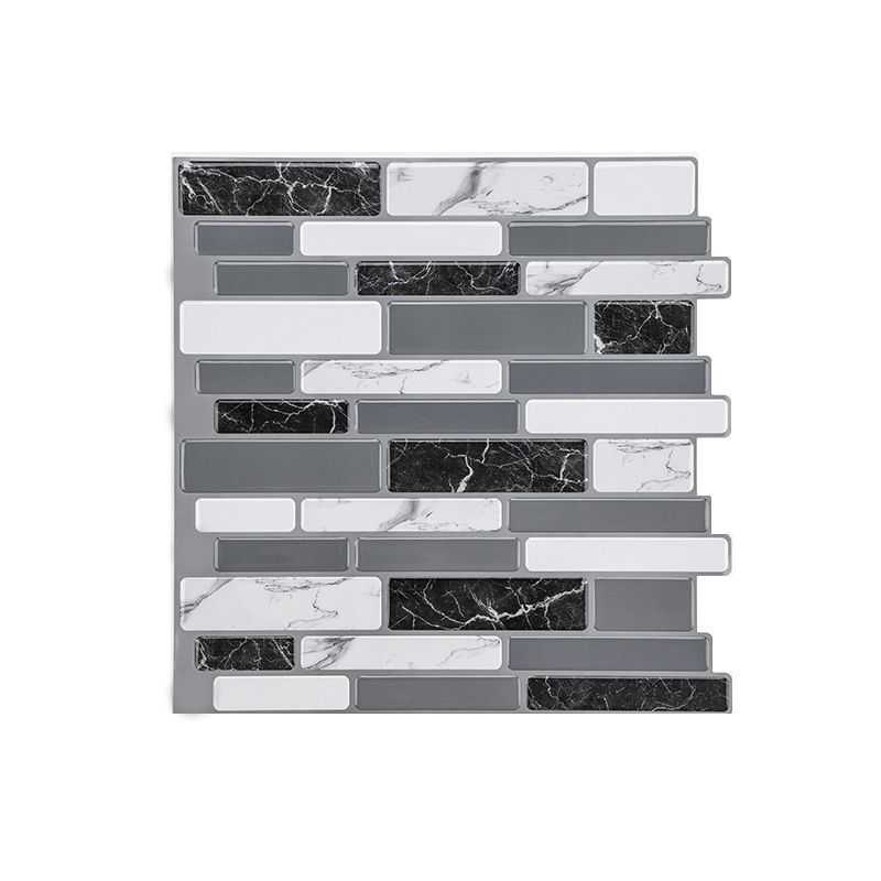 Lisslune | Plastic Peel & Stick Subway Tile Modern Simple Subway Tile Wallpaper