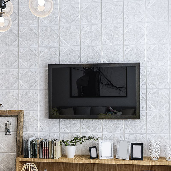 Lisslune | Modern wall cladding 3D embossed PVC self-adhesive waterproof wall access panel