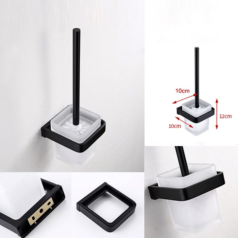 Lisslune | Black Bathroom Accessories Hardware Set with Towel Rail and Bath Shelf