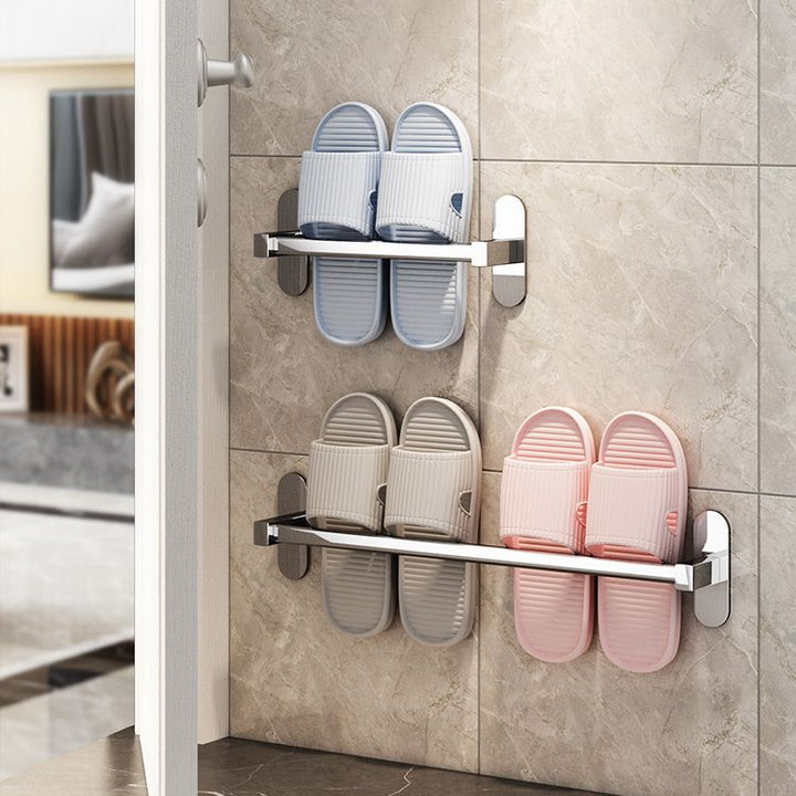 Lisslune | 2-Piece Stainless Steel Slip-Resistant Modern Chrome Bathroom Hardware Set