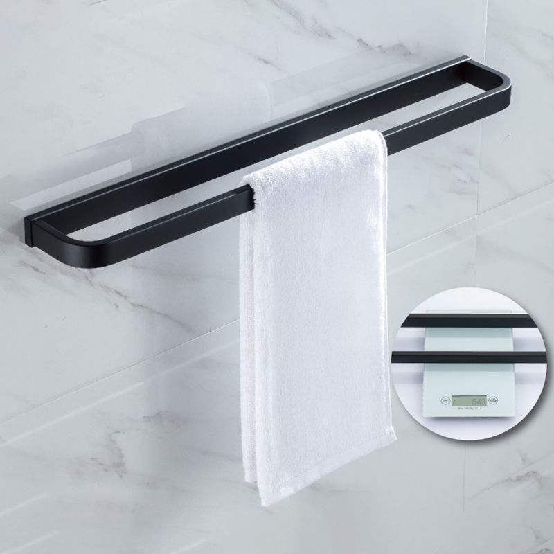 Lisslune | Modern Classic Bathroom Accessories Set in Stainless Steel Matte Black Bathrobe Hook/Towel Ring Bar