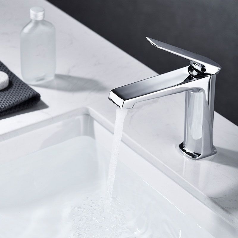Lisslune | Modern Basin Mixer Lever Handle Copper Low Arc Basin Mixer