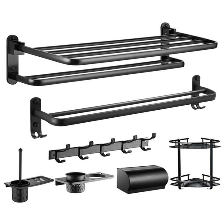 Lisslune | Modern Bathroom Accessory Set Black Soap Dish Bath Tray Bathroom Set