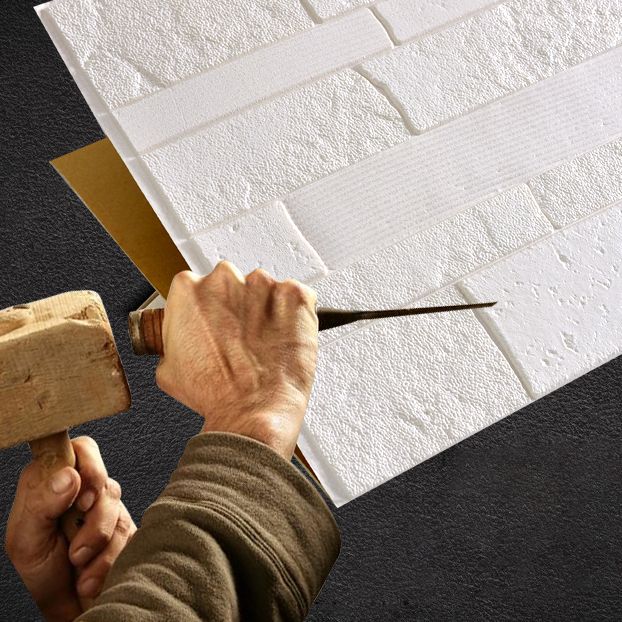 Lisslune | Industrial 3D Brick Wall Plank Bathroom Living Room Wall Panel Set of 10