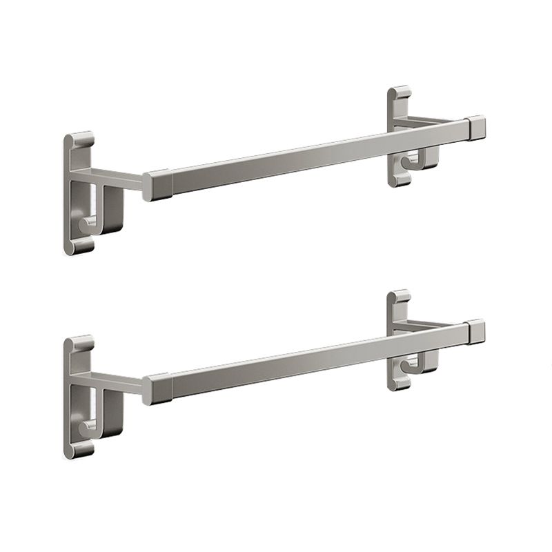 Lisslune | Gray Bathroom Accessory Set Contemporary Style Aluminum Towel Bar