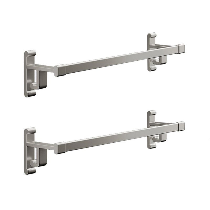 Lisslune | Gray Bathroom Accessory Set Contemporary Style Aluminum Towel Bar