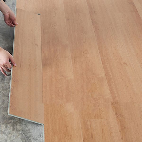 Lisslune | Rectangle PVC Floor Covering Peel and Stick Wood Look Smooth Vinyl Flooring