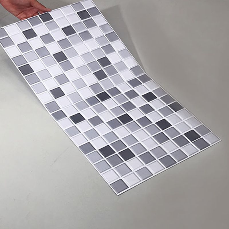 Lisslune | Tile Stripping & Gluing Square Mosaic PVC Stain Resistant Stripping and Gluing Plates for Shower 5 Pack