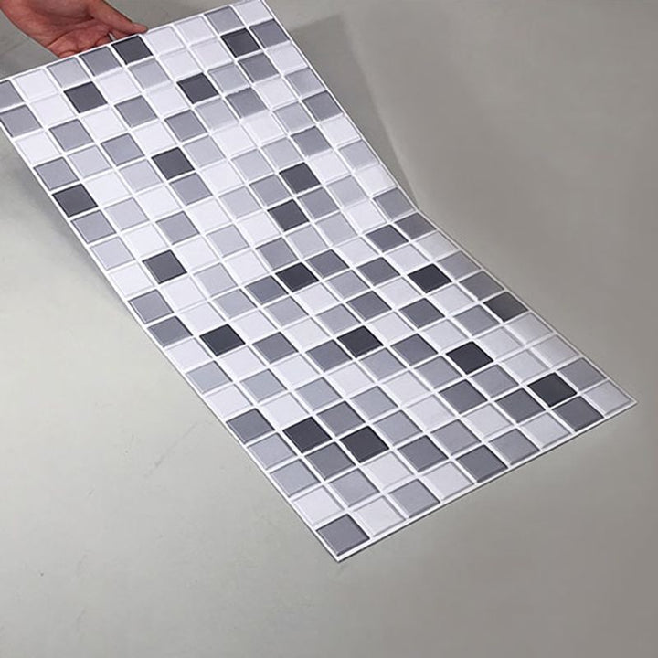 Lisslune | Tile Stripping & Gluing Square Mosaic PVC Stain Resistant Stripping and Gluing Plates for Shower 5 Pack