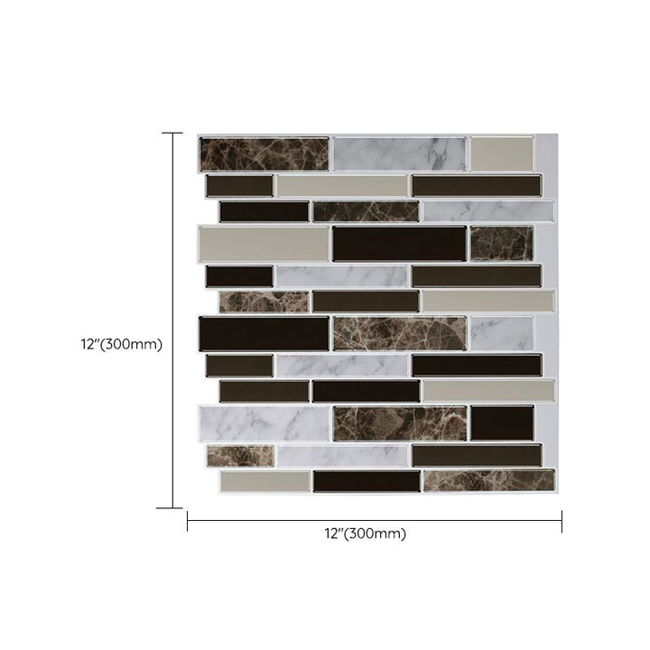 Lisslune | Modern Peel & Stick Field Tile PVC Offset Joint Peel & Stick Subway Tile