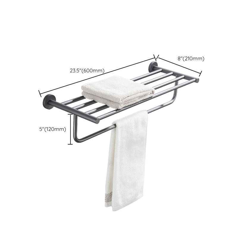 Lisslune | Traditional Gray Brass Bathroom Hardware Set Towel Bar Bathroom Hardware Set