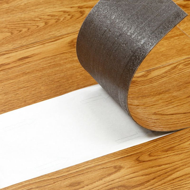 Lisslune | PVC Flooring Peel and Stick Smooth Wood Look Rectangular Vinyl Floor
