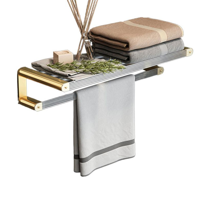 Lisslune | Modern Bathroom Accessories Set Bathroom Shelf Gold Towel Holder Bathroom Hardware Set