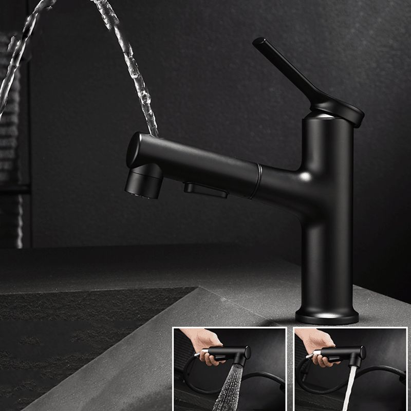 Lisslune | Modern Basin Faucet Copper Single Handle Low Arc Basin Faucet for Bathroom