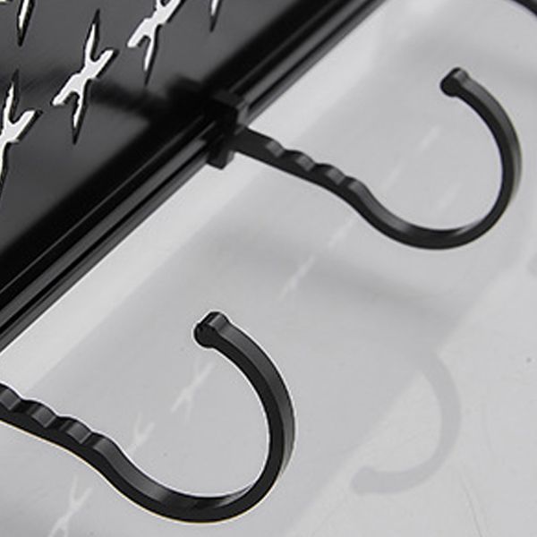 Lisslune | Black / Silver Bathroom Accessories Aluminium Hardware Set Bathroom Shelf