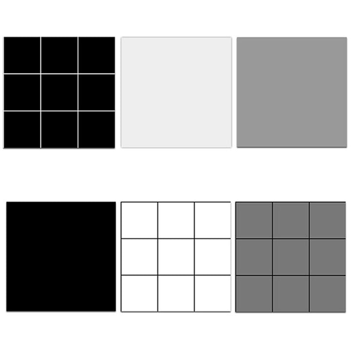 Lisslune | Modern Square Grid Single Plate Plastic Peel & Stick Field Tile