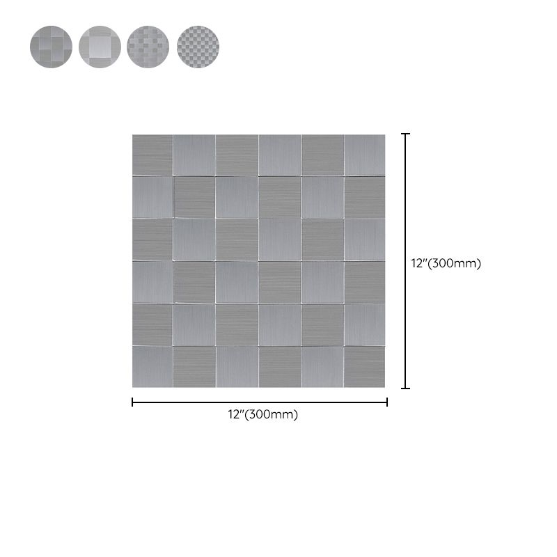 Lisslune | Subway Tile Wallpaper Contemporary Peel and Stick Wall Tile with Metal Look