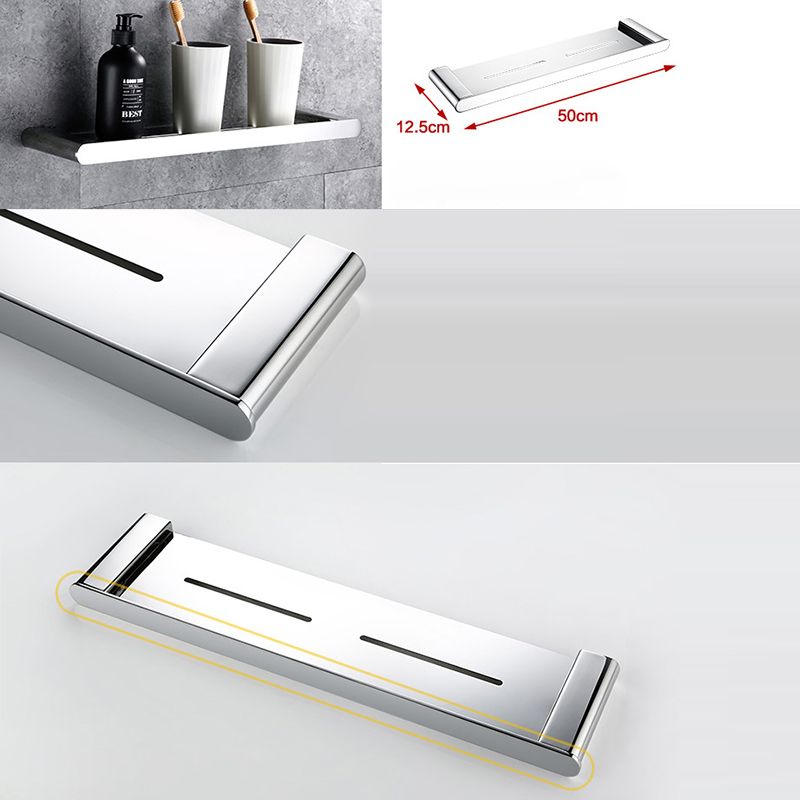Lisslune | Contemporary Bathroom Accessories Hardware Set in Silver with Soap Dish