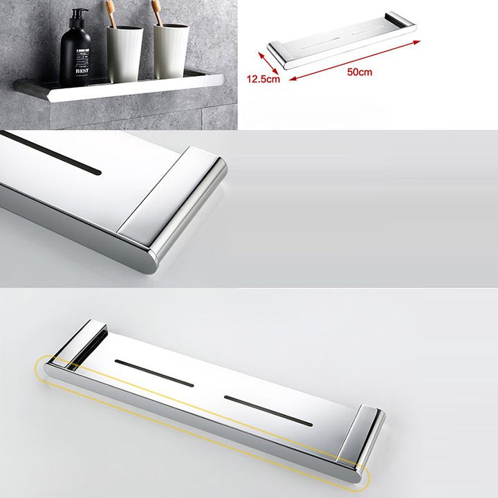 Lisslune | Contemporary Bathroom Accessories Hardware Set in Silver with Soap Dish