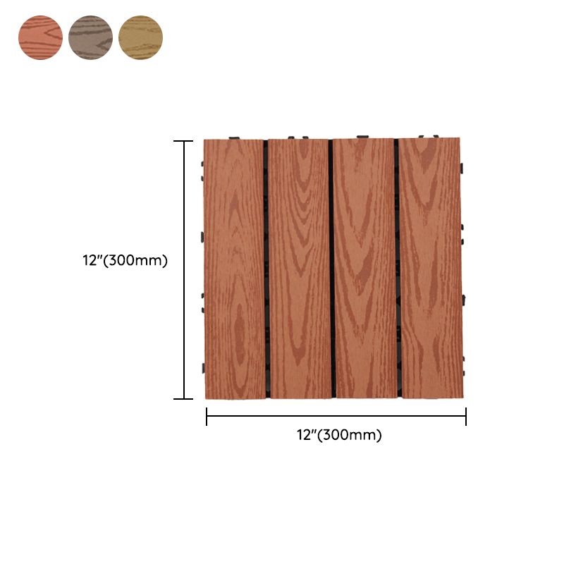 Lisslune | Deck Plank Loose Lay Manufactured Wood Panels Patio Tiles Outdoor Flooring