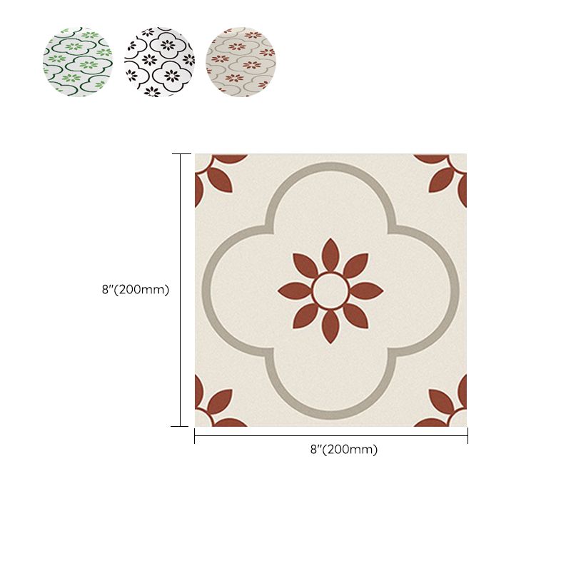 Lisslune | Square Peel and Stick Back Wall Plastic Single Tile Wallpaper with Non-Slip Surface