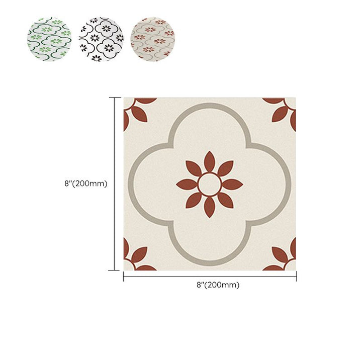 Lisslune | Square Peel and Stick Back Wall Plastic Single Tile Wallpaper with Non-Slip Surface