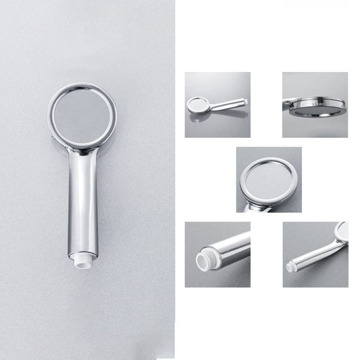 Lisslune | Contemporary Silver Round Shower Head Water Efficient Standard Spray Head