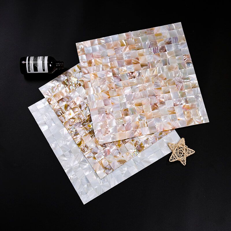 Lisslune | Modern Peel-and-Stick Wall Tiles Stone Composite Grid Peel-and-Stick Tiles for the Shower