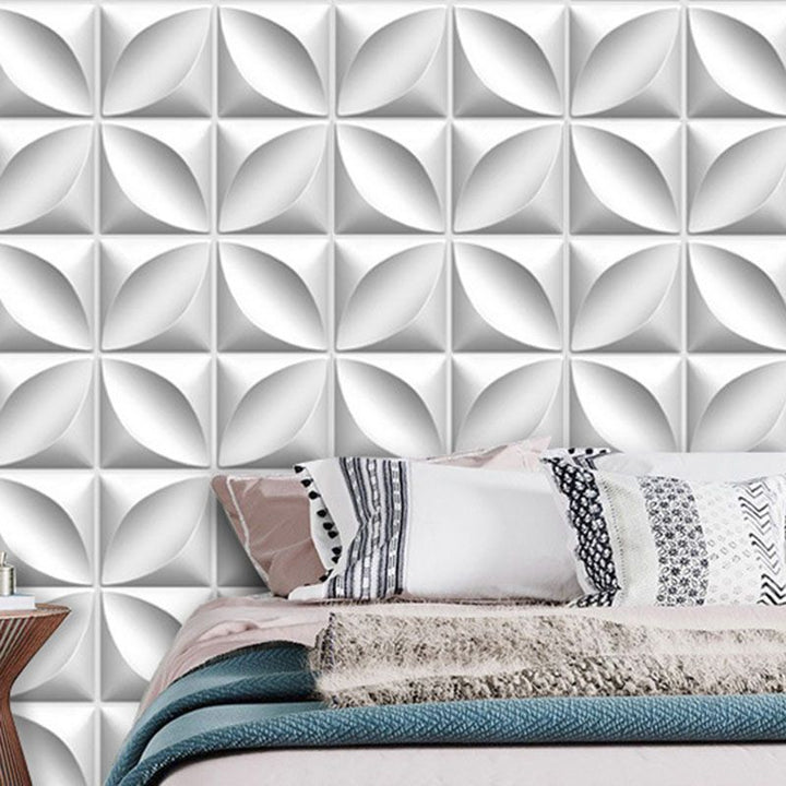 Lisslune | Square Interior Wall Cladding Peel and Stick Texture Effect Wall Cladding