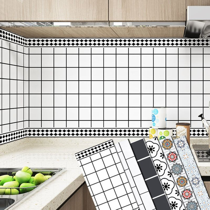 Lisslune | Modern Style Wallpaper Kitchen Single Tile Wallpaper with Rectangular Shape